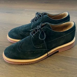 J.Crew Suede Black Wingtip Loafers